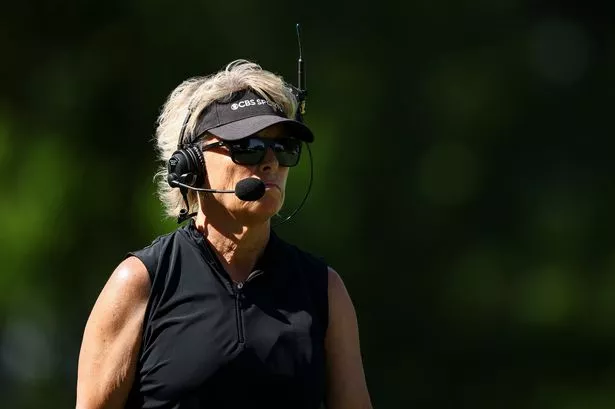 CHARLOTTE, NORTH CAROLINA - MAY 18: Golf commentator Dottie Pepper walks the tenth fairway during the final round of the PGA Championship at Quail Hollow Country Club on May 18, 2025 in Charlotte, North Carolina. (Photo by Jared C. Tilton/Getty Images)