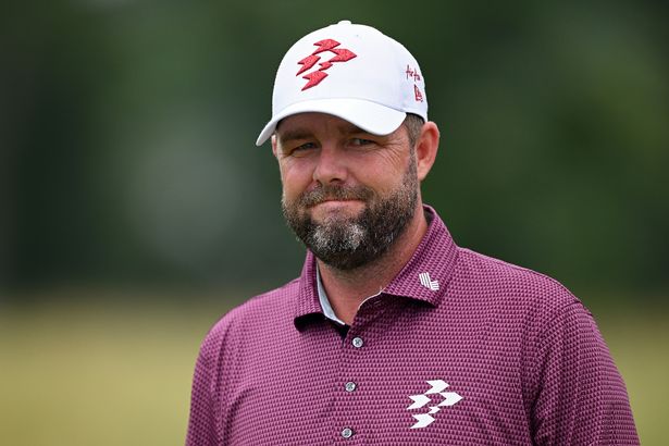 Marc Leishman of Australia looks on from the eighth green during the third round of the 125th U.S. OPEN at Oakmont Country Club