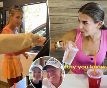 Donald Trump's granddaughter Kai works at Dunkin' Donuts drive-thru