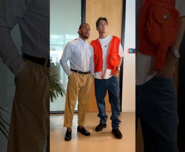 Lewis and George Swap Styles with Tommy Hilfiger 🔃👕 #f1 #formula1 #mercedesamgf1