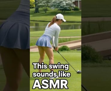 This swing sounds like ASMR 😴 #funny #shorts #reels #golf #girl #asmr