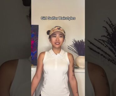 Girl golfer hairstyles - what’s your go to? #golf #golflife  #golfing #golfshorts #girlgolfer