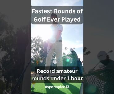 Fastest Rounds of Golf Ever Played #shots #golf
