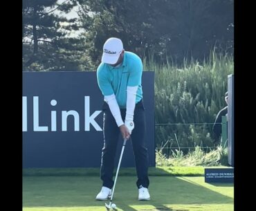 Jordan Smith Iron Tee Shot Swing Face On Slow Motion October 2024
