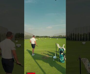 🤣 Teddy throwing shade as Lee Westwood shows how it’s done on the range 🚀😮‍💨#IconsSeries #Golf