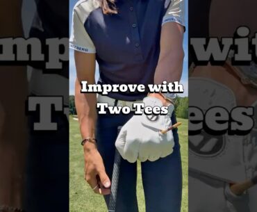 Two Tee SWING FIX DRILL!! #golf #golfer #shorts #golftips #golfswing