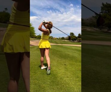 Amazing Golf Swing you need to see | Golf Girl awesome swing | Golf shorts | Claire He