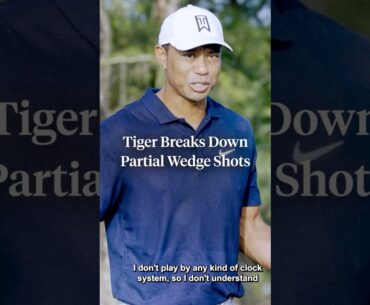 Tiger Woods breaks down how he approaches a partial wedge shot. 🔥