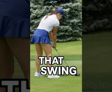 That swing ⛳️🤯 #funny #shorts #golf #girl #asmr