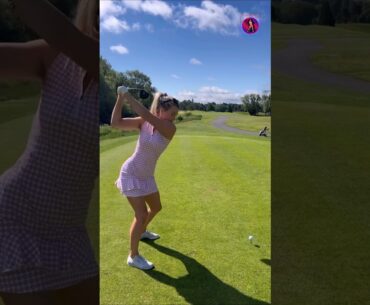Amazing Golf Swing you need to see | Golf Girl awesome swing | Golf shorts | Lucy Robson