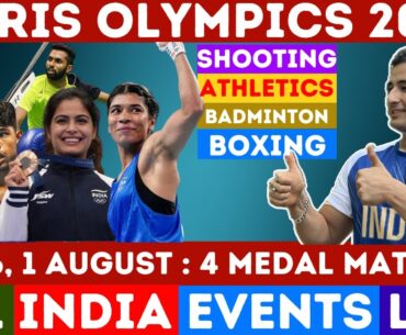 🔴Gold Medal : Paris Olympics 2024 | Badminton, Table Tennis, Boxing | 20 KM Race Walk | Hockey Match