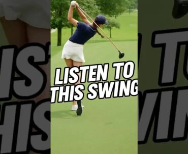 Listen to this swing 😳 #funny #shorts #reels #golf #girl #asmr