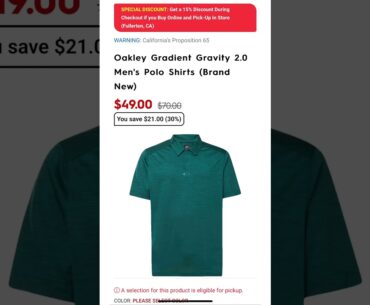Motorhelmets Store Sale Oakley Divisional UV and Gradient Gravity 2.0 Men's Polo Shirts #shortsvideo