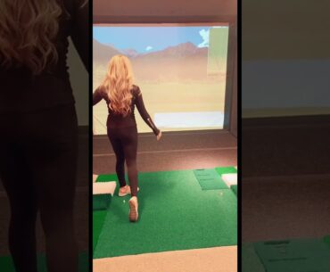 Golf Babes Crush Tee Shots on the Simulator #golfbabes #golf