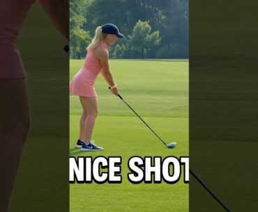 Nice shot ⛳️ #funny #shorts #reels #golf #girl #asmr