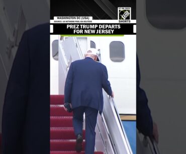 US President Donald Trump departs for Bedminster after a stop at golf course at Joint Base Andrews