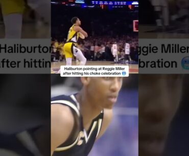Haliburton did the Reggie Miller celebration 🥶