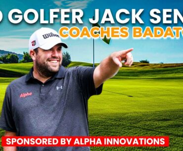 Team BADATGOLF receive 7 iron coaching tips from PRO GOLFER JACK SENIOR