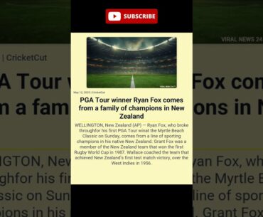 PGA Tour winner Ryan Fox comes from a family of champions in New Zealand