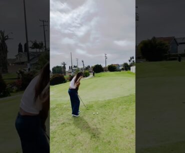 Golf play in girl
