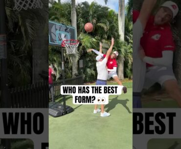 Who has the best form? 👀 #basketball #golf #LIVGolf