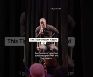 Probably the best Tiger interview answer ever