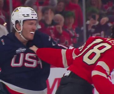 USA vs. Canada Starts With 3 Fights in the First 9 Seconds | 4 Nations Face-Off