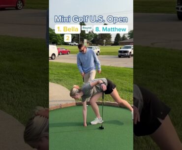 2025 Mini Golf U.S. Open Round 1, 1. Bella vs 8. Matthew (Holes 1-2) #golf #minigolf #usopen #viral