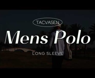 Tacvasen Men's Quick Dry Golf Polo Long Sleeve Shirt