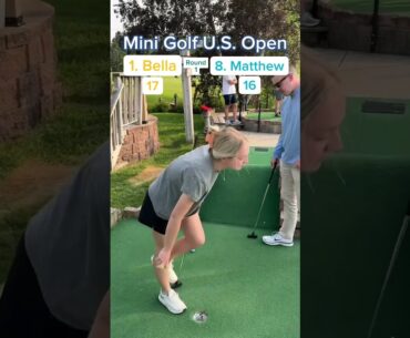 2025 Mini Golf U.S. Open Round 1, 1. Bella vs 8. Matthew (Holes 7-8) #golf #minigolf #usopen #viral