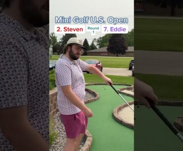 2025 Mini Golf U.S. Open Round 1, 2. Steven vs 7. Eddie (Holes 1-2) #golf #minigolf #usopen #viral