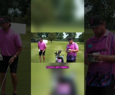 Bubba talking through the shot with his caddie!