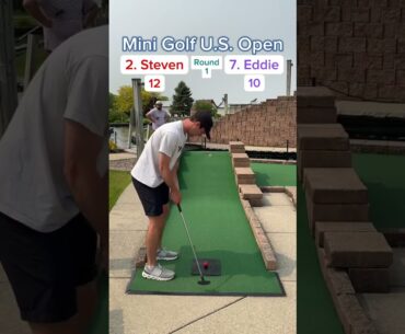 2025 Mini Golf U.S. Open Round 1, 2. Steven vs 7. Eddie (Holes 5-6) #golf #minigolf #usopen #viral