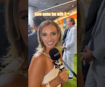 STICK interviews!! #cartgirl #golf #bevcart #golfgirls #golfers #barbie #golfer #owenwilson  #stick
