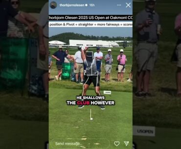 US OPEN 2025 Oakmont CC Thorbjorn Olesen hitting the ball straighter