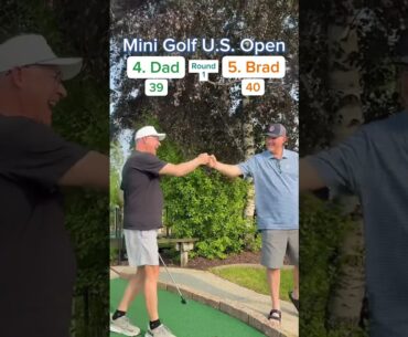 2025 Mini Golf U.S. Open Round 1, 4. Dad vs 5. Brad (Holes 17-18) #golf #minigolf #usopen #viral