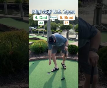 2025 Mini Golf U.S. Open Round 1, 4. Dad vs 5. Brad (Holes 15-16) #golf #minigolf #usopen #viral