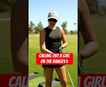 We called out a girl on the driving range👀. Can she actually hit 200+ yard drives!? #golfgirl #golf