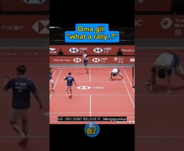 Oma gill " what a rally " #badminton