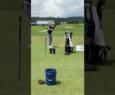 Justin Thomas practicing on Saturday at U.S. Open after missing cut
