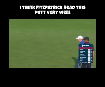 Matt Fitzpatrick Makes Phenomenal Birdie Putt! #golf #mattfitzpatrick #usopen