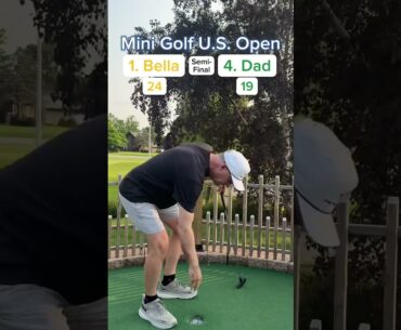 2025 Mini Golf U.S. Open Semi-Final, 1. Bella vs 4. Dad (Holes 9-10) #golf #minigolf #usopen #viral