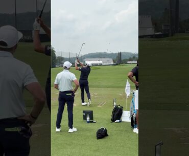 Jordan Spieth on the range after round 2 ⛳️ #golf #shorts #oakmont #usopen