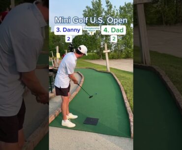 2025 Mini Golf U.S. Open CHAMPIONSHIP 🏆3. Danny vs 4. Dad (Holes 1-2) #golf #minigolf #viral