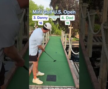 2025 Mini Golf U.S. Open CHAMPIONSHIP 🏆3. Danny vs 4. Dad (Holes 7-8) #golf #minigolf #viral