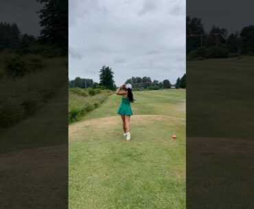 golf girl driver tee shot #golfswing #golfgirl