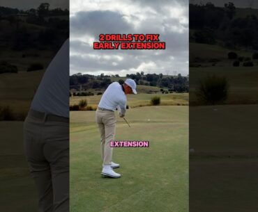 2 BEST DRILLS to fix Early Extension 🔥🙌🏻 #golf #golfswing #golfcoach #golftips