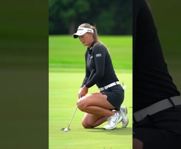 Beautiful female golfer #model #golf #shorts #golfswing