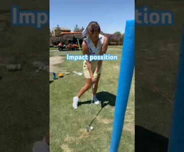 Working on my impact #golflesson #cartgirl #golf #golfers #golfgirls #golfer #golftips #bevcart