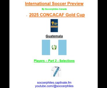 2025 CONCACAF Gold Cup – Guatemala Players – Part 2 of 2